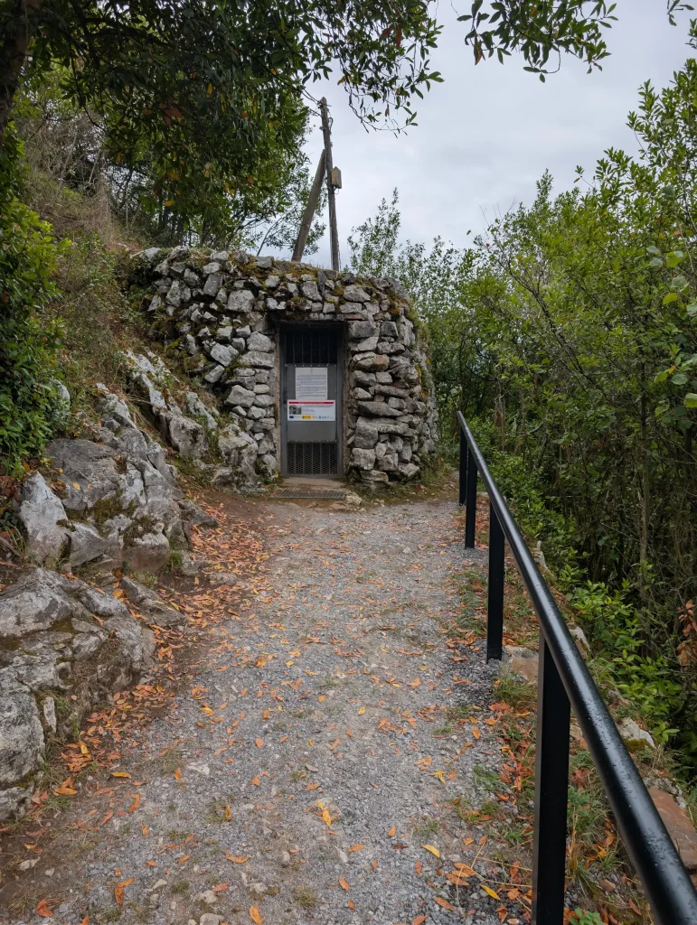Gated entrance to Candamo